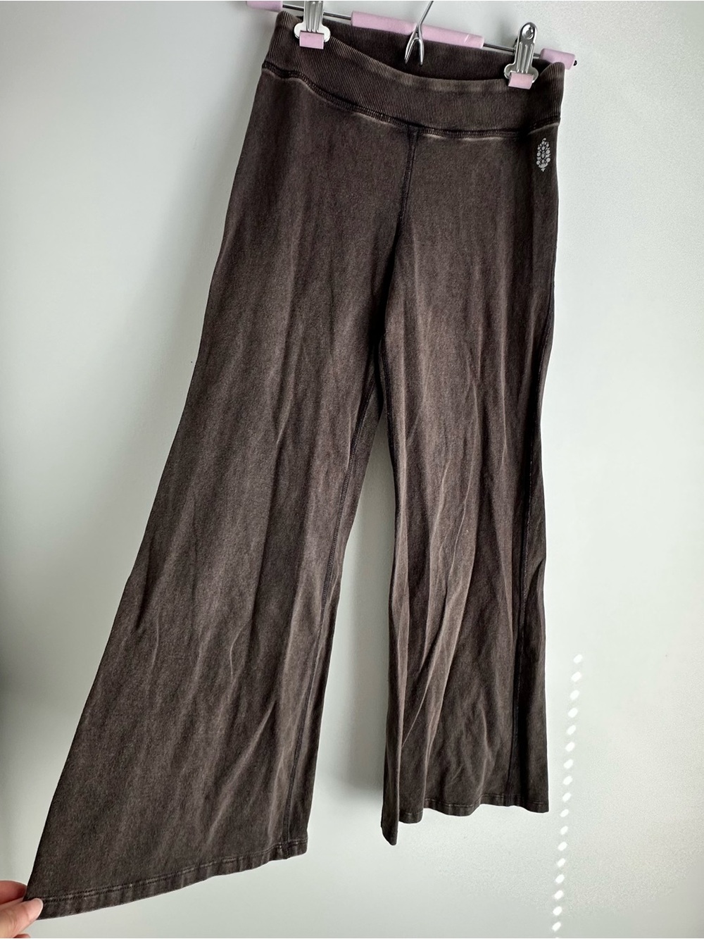 Free People Wide Leg Brown Yoga Pants